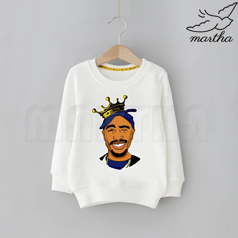 Tupac 2pac Детская толстовка с милым принтом из мультфильма толстовки детская одежда