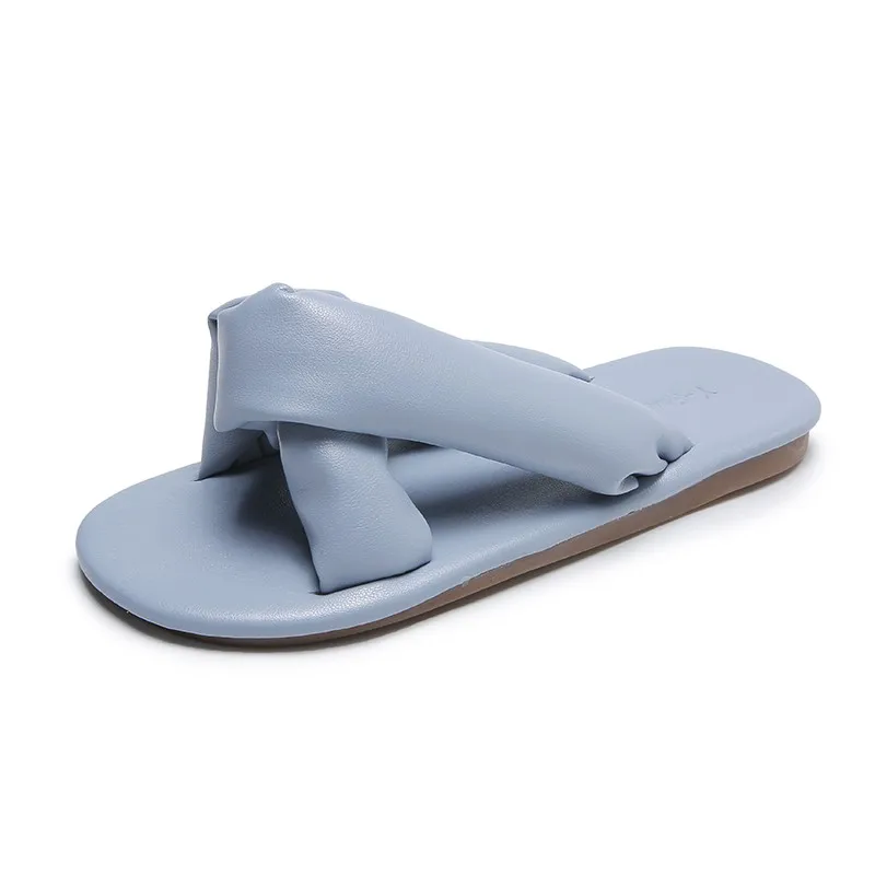 

2021 Summer New Fashion Women's Flip Flops Ladies Beach Slippers Candy Colors All-match Flat Women Sandals Outdoor Non-slip