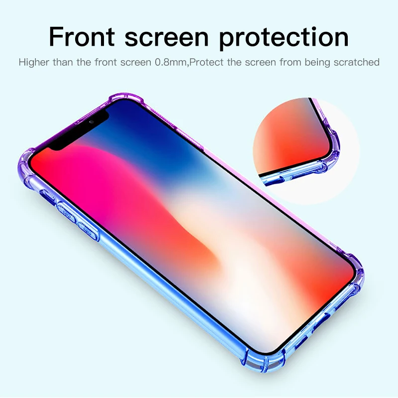 ! Мягкий чехол ACCEZZ из ТПУ с градиентом цвета для IPhone 11 Pro Max защитный