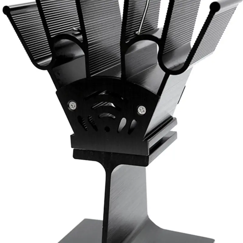 

Powered Stove Fan 4 Blade Wood Stove Fans Aluminium Silent Eco-Friendly for Wood Log Burner Fireplace
