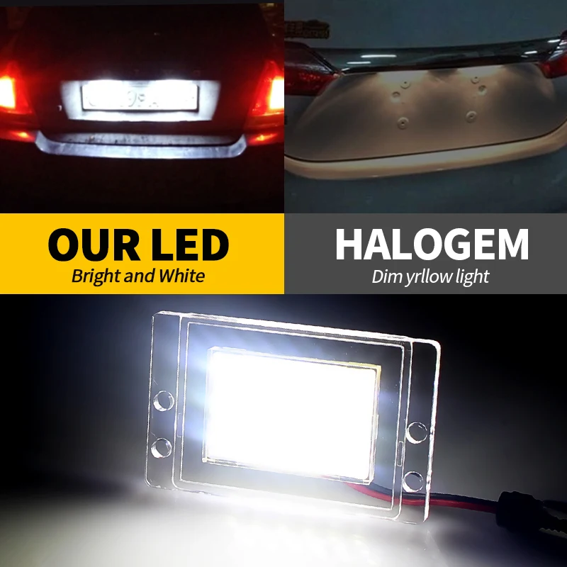 2 шт. Автомобильные светодиодные лампы Canbus для номерного знака белые Volvo V70 MK1 XC 850