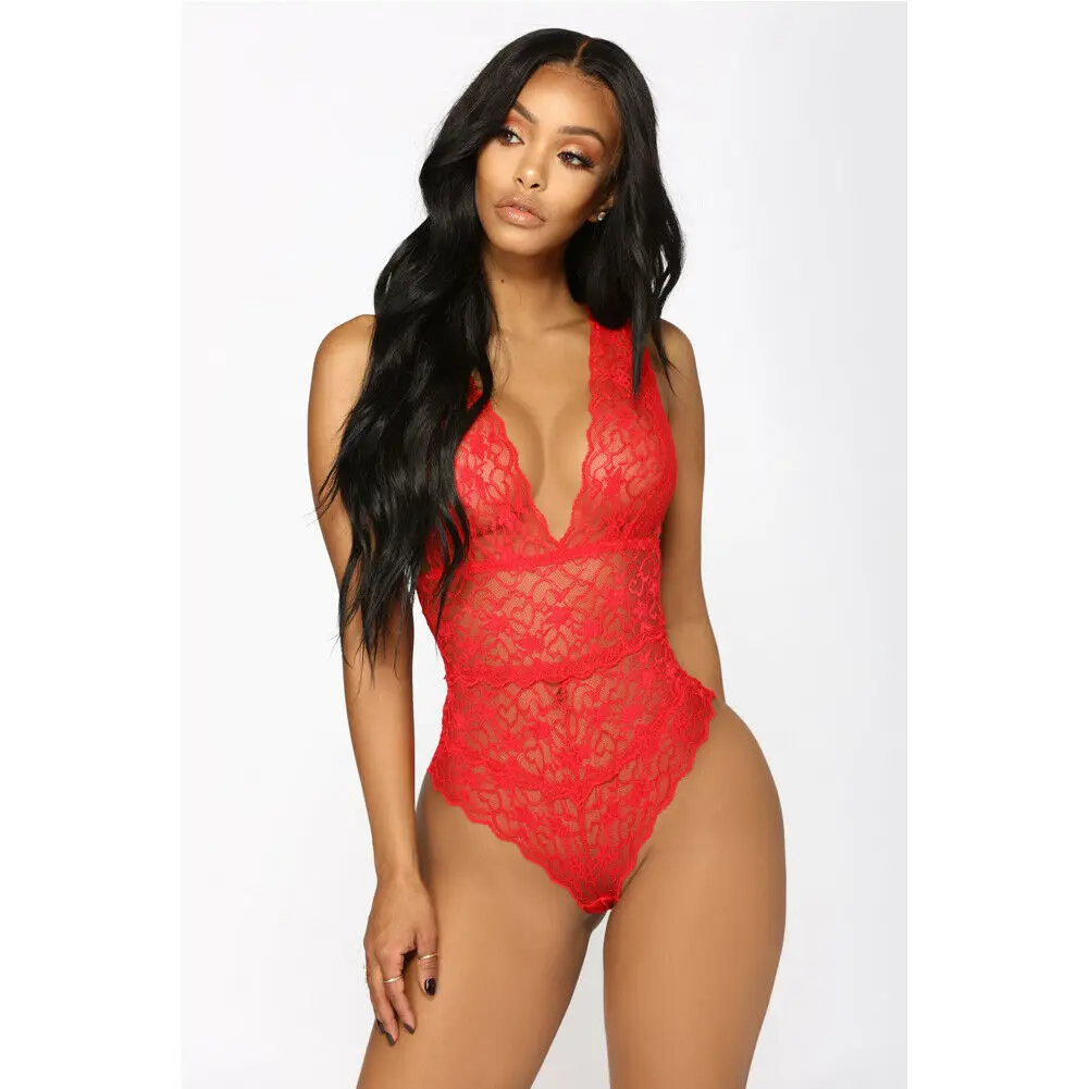 Женское сексуальное нижнее белье с кружевами цветочным узором боди ночное