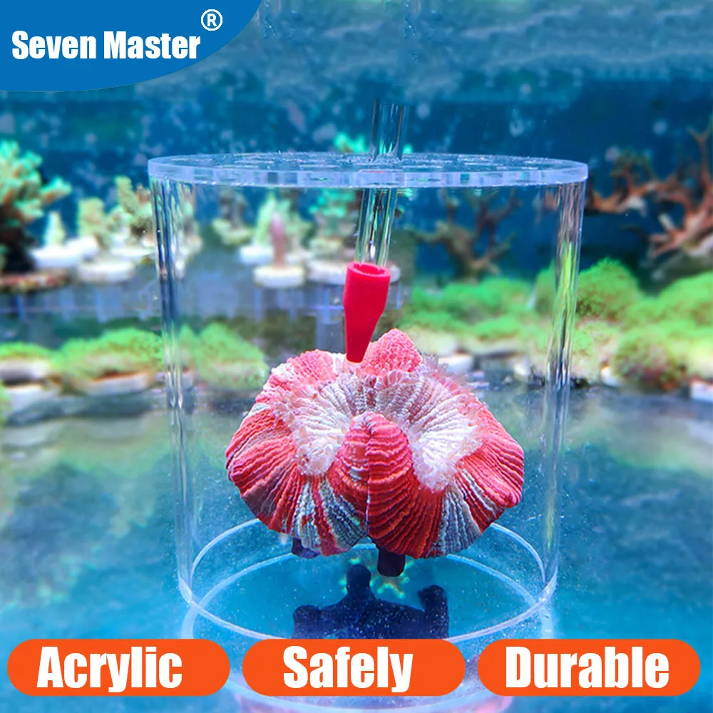 

Крышка для кормления морских кораллов, акриловая коробка для аквариума, крышка для кормления для предотвращения аквариума и креветок, для захвата пищи