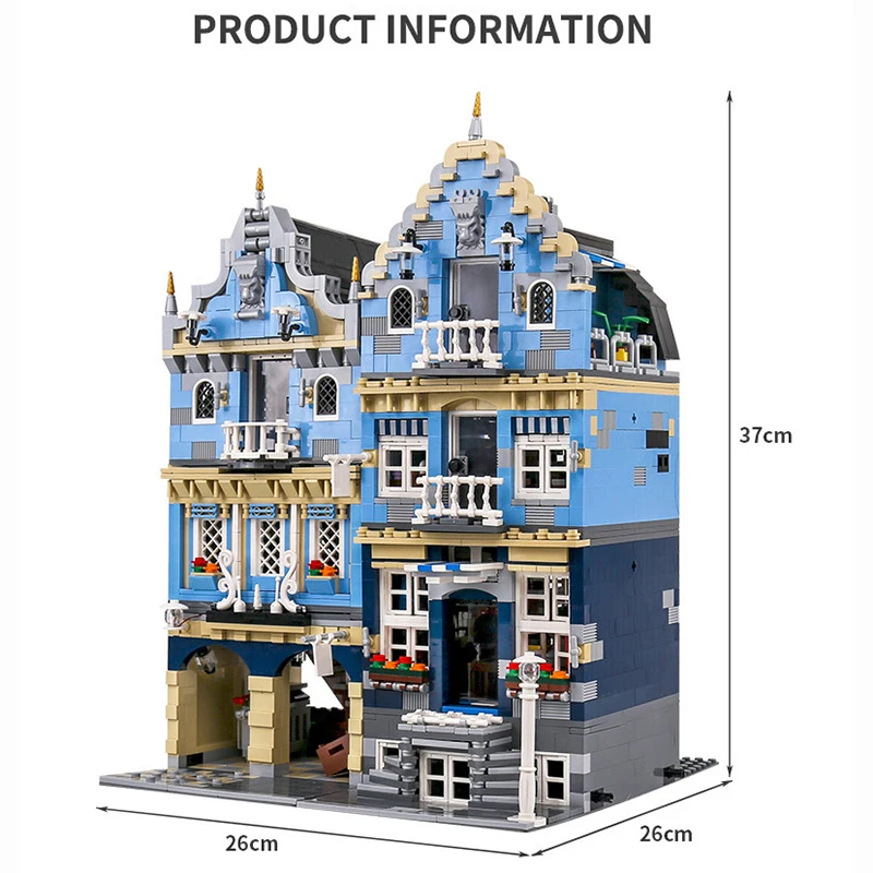 

2020 New Market Street Antique Collection Shop Afternoon Tea Restaurant Building Blocks Bricks Toys for Kids Christmas Gifts