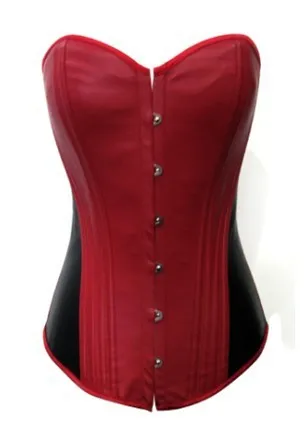 

Corset black and red court leather body shaping clothes polyester broadcloth firm control panties standard shapers
