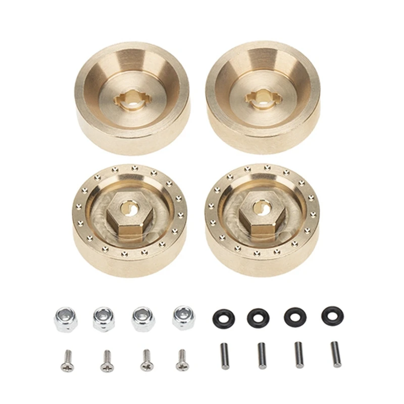 

6mm Thick Brass Brake Disc Wheel Hex Adapter Combiner for 1/24 RC Crawler Car Axial SCX24 90081 Upgrade Accessories