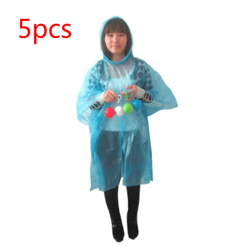Женский и мужской плащ портативный непромокаемый одноразовый пластиковый с