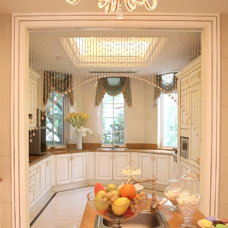 Занавеска из хрустального стекла с бусинами роскошная занавеска для гостиной