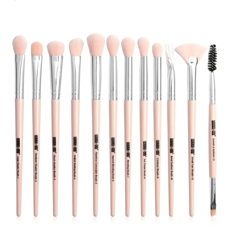 Pro Makeup Brushes Set 6/ 12 pcs Eye Shadow Concealer Blending Eyeliner Eyelash Eyebrow Blush Portable Brush | Красота и здоровье
