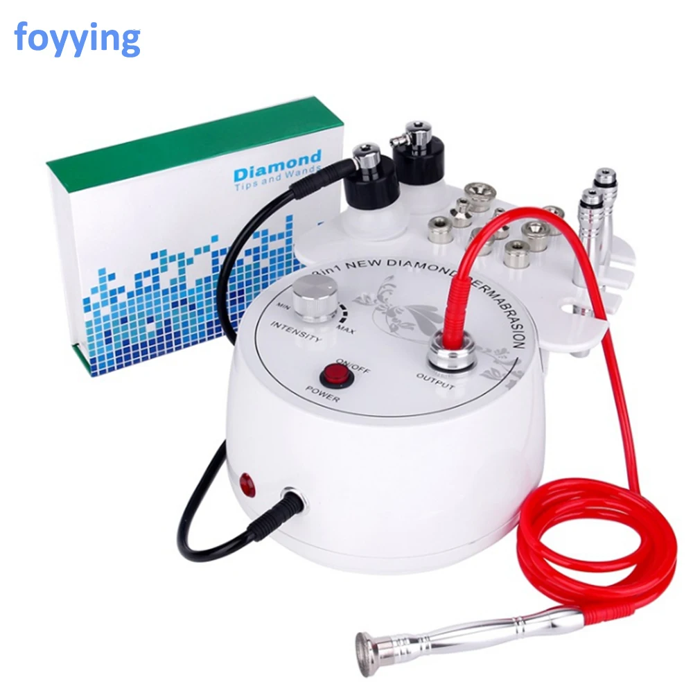 foyying 3 in1 Diamond Microdermabrasion Dermabrasion Machine Water Spray Exfoliation Beauty Machine Wrinkle Facial Peeling Skin