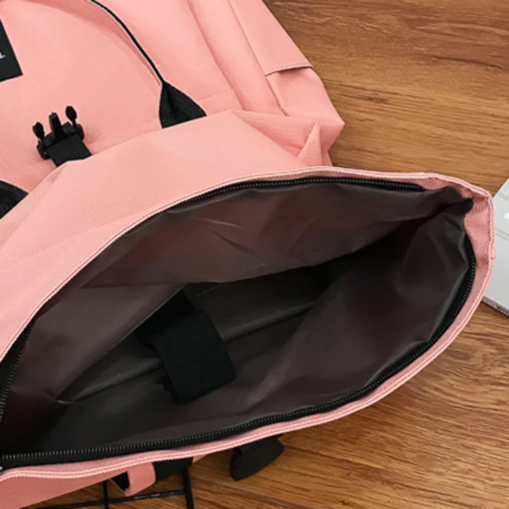 Женский Мужской Повседневный квадратный рюкзак на молнии для ноутбука школьная