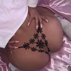 Женские прозрачные трусики с бабочкой и низкой талией