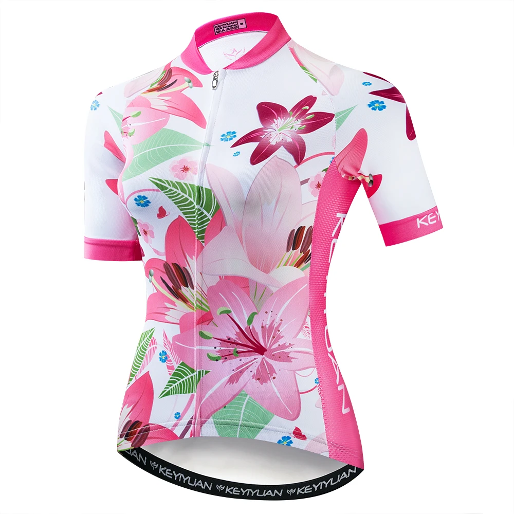 

KEYIYUAN 2021 New Summer Cycling Jersey Short Sleeve Breathable Full Zip Jacket MTB Blusa Ciclismo Maillots Camisa Time