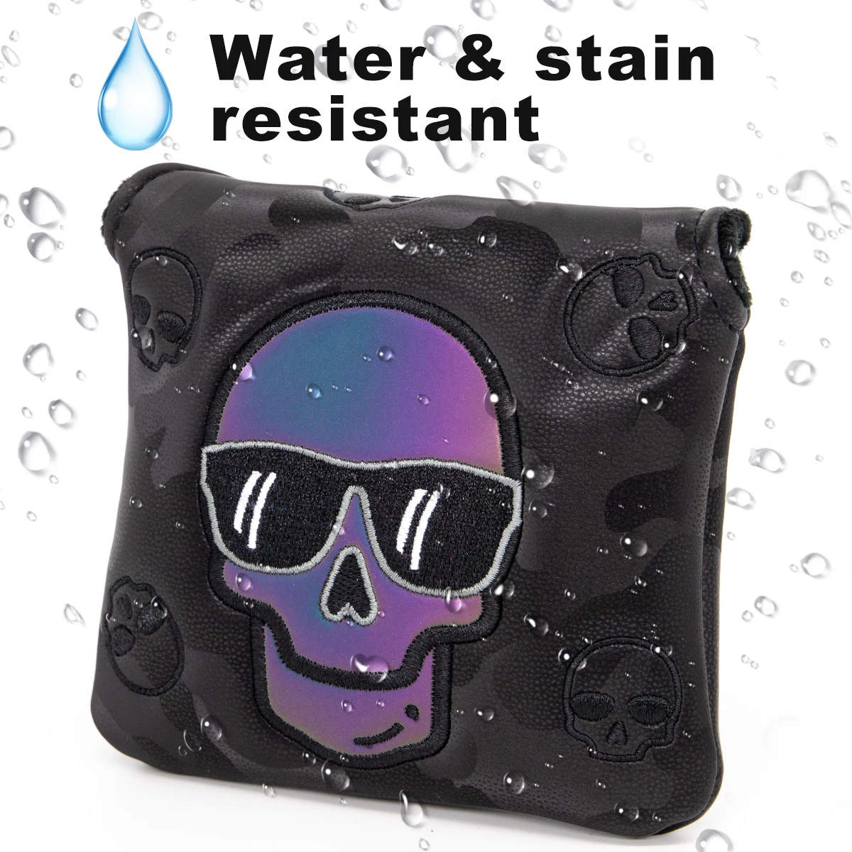 Флюоресцентная Крышка для клюшки клюшек с магнитной застежкой черного цвета |