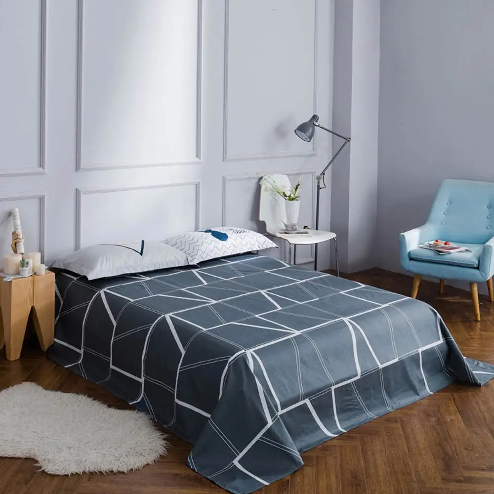 2023470 flat sheet Svetanya, 100 хлопок, простыни с принтом, простыни для постельного белья, односпальные, полные, королевские, королевские размеры - Цвет: 2023470 flat sheet