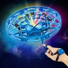 Мини НЛО светодиодный Дрон Квадрокоптер Игрушки Летающий на кончик пальца гироскоп дистанционное управление вертолеты ручной Дрон детские игрушки для мальчиков в подарок