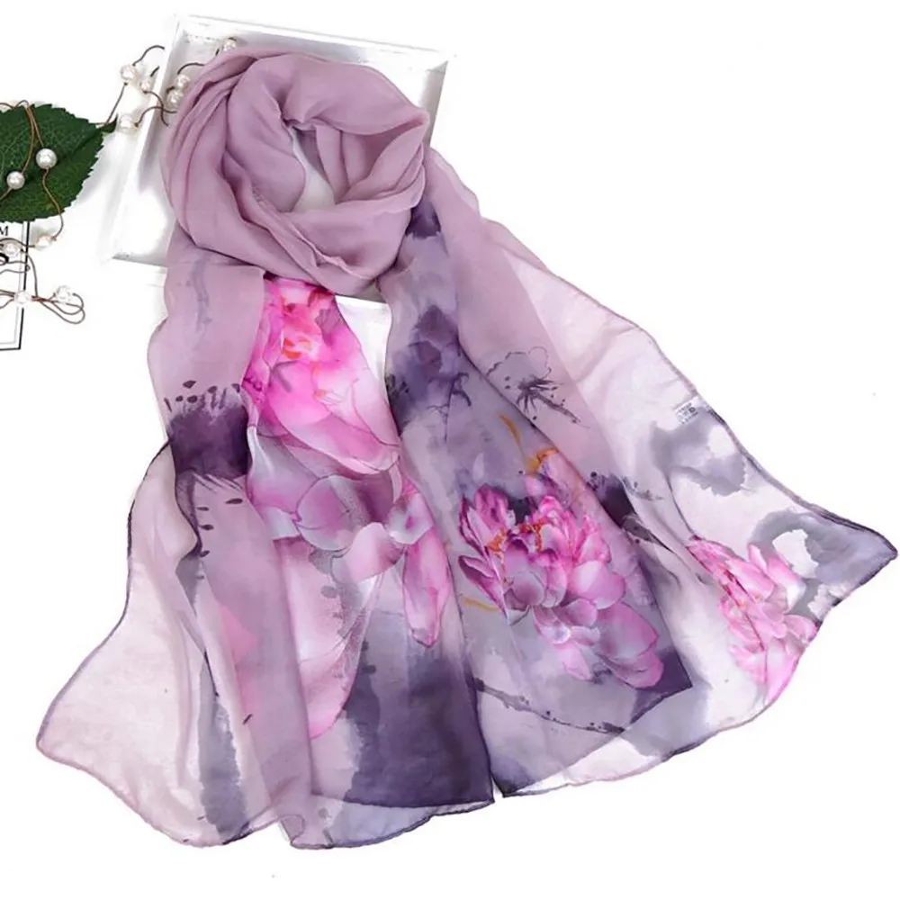 

Fast Delivery Newest Fashion Women Shawls Lotus Printing Long Soft Wrap Scarf Ladies Shawl Soft Scarves Fantastic Neckerchief