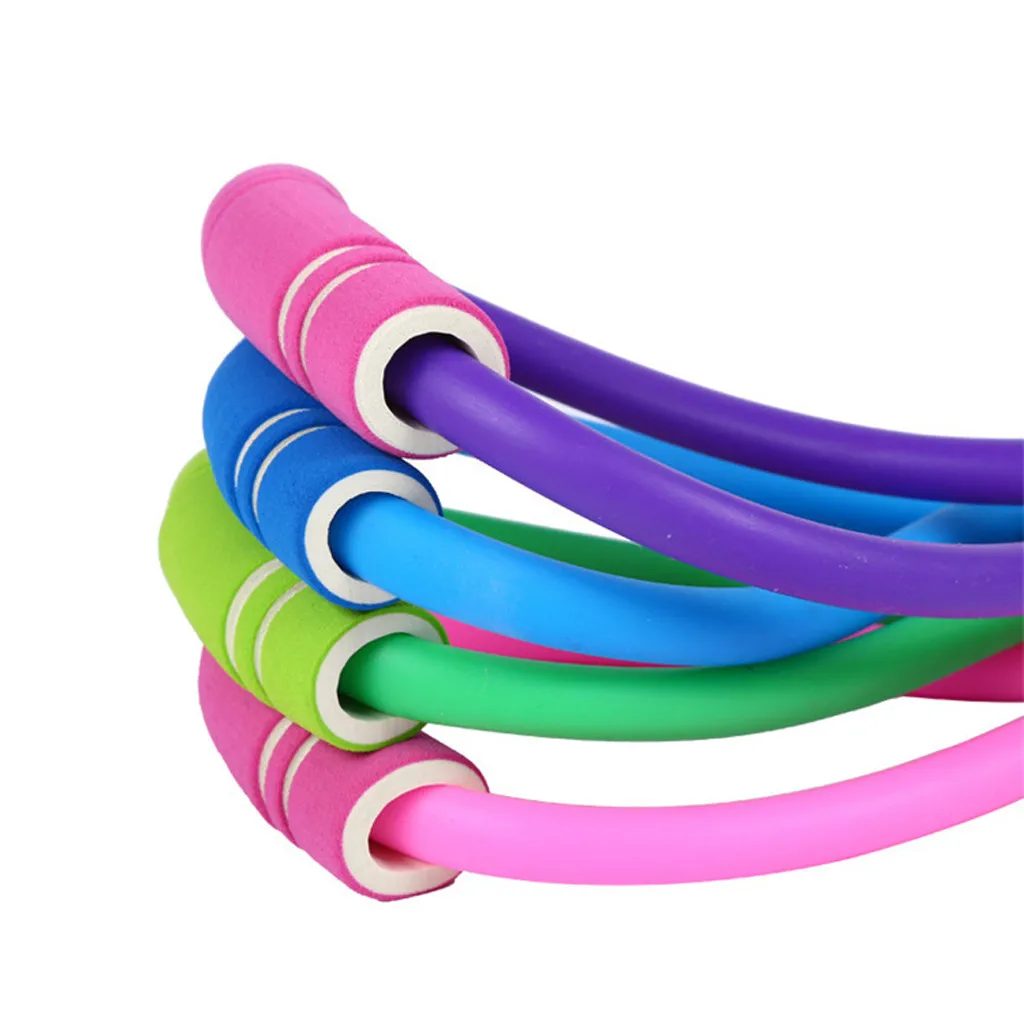 

Candy color pull Multifunctional Yoga Rally Stretch Band Rope Latex Rubber Arm Resistance Fitness Exercise Pilates Yoga Bar Body