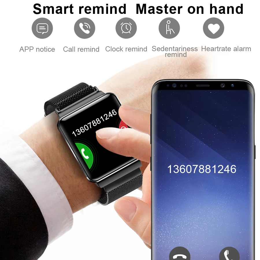 H10 Smart Band Watch Men Women Sports Watch IP68 Waterproof Nylon Stell Strap Step Heart Rate Blood Pressure Smartwatch