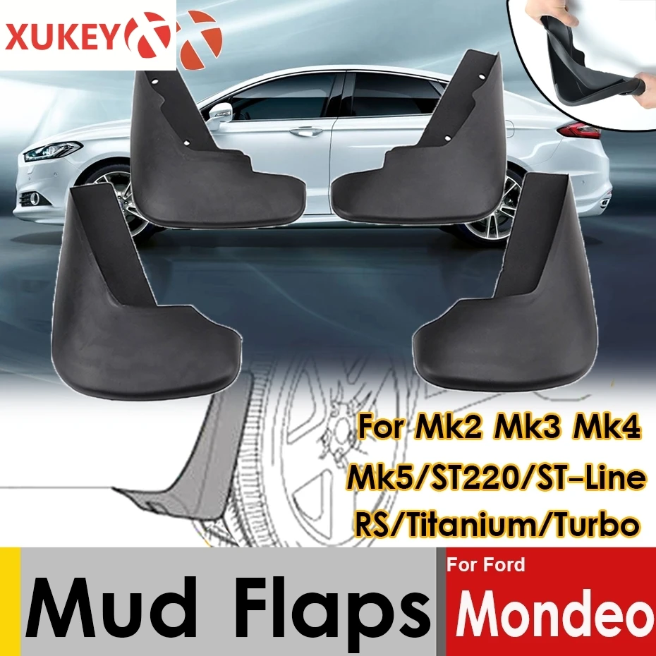 Брызговики для Ford Mondeo Mk2 Mk3 Mk4 Mk5 3 4 5 Fusion брызговики STW ST200 ST220 ST Line Titanium 95