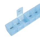 7 дней на неделю, чехол для таблеток, разветвители, дорожный домашний контейнер для таблеток, пустой контейнер, домашний держатель, чехол s, органайзер для хранения таблеток, синий