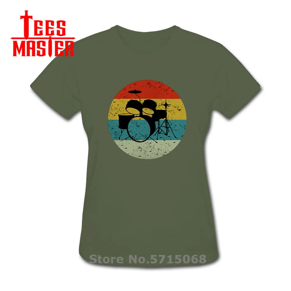 Барабан Забавный чехол для телефона в стиле ретро винтажном футболка женщин