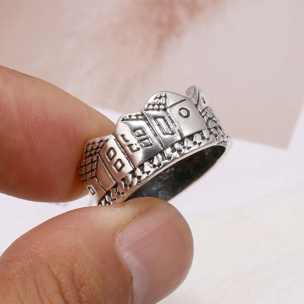 Винтажные художественные Дизайнерские широкие кольца для женщин простые парные