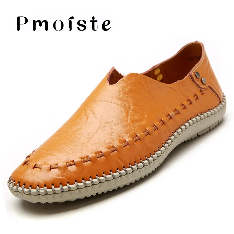 

Boat Shoes Hollow Breathable hard-wearing Split Leather Lazy Shoes Men Shoes Luxury Brand Men Summer Leather Shoes