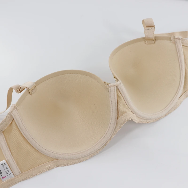 Softrhyme Sexy Push Up Demi Bras 1/2 Cup Wedding Bra for Women Female Underwire Lingerie Silicon Band Gather 36C-40E | Женская одежда