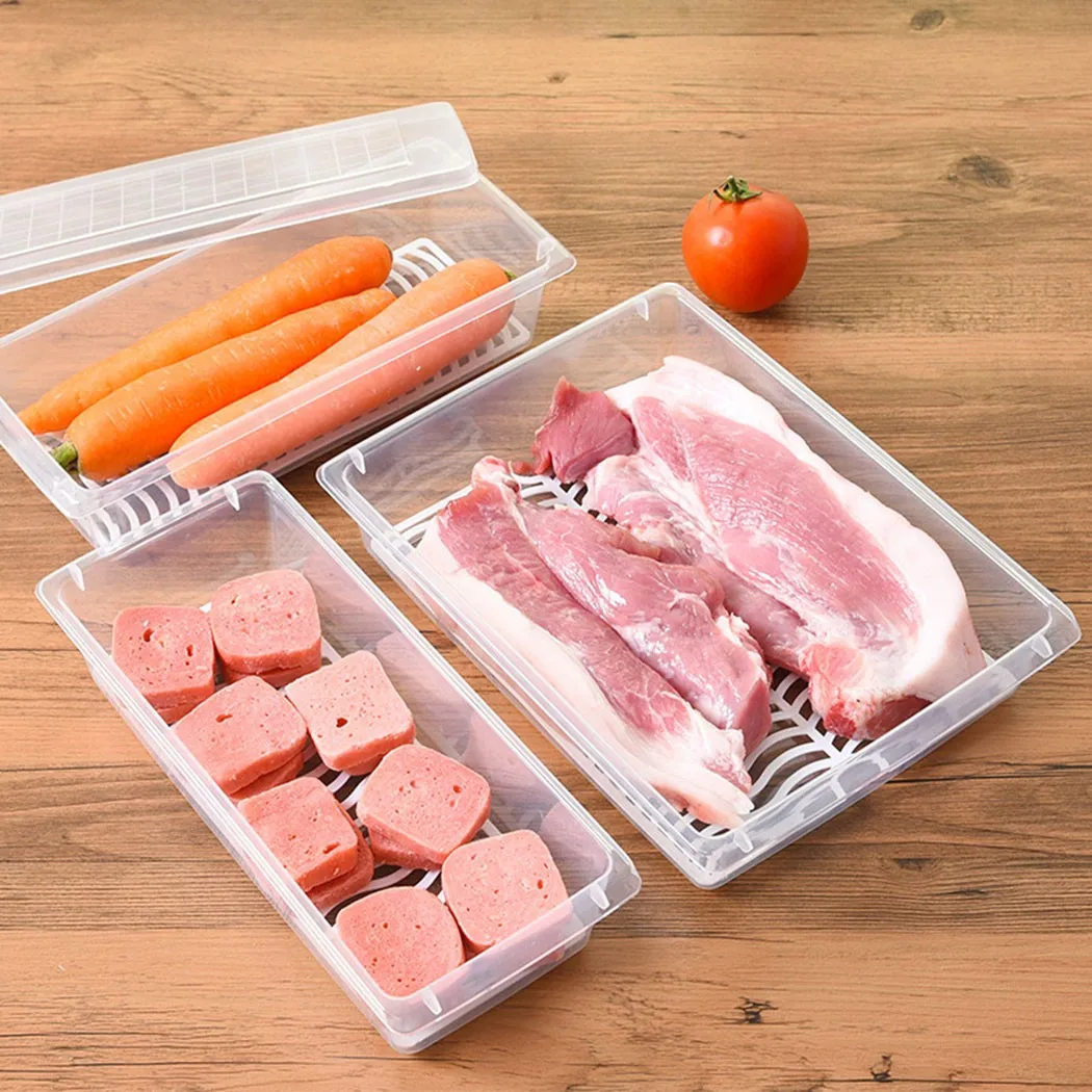 

1* Food Storage Box Multifunction Sealed Crisper Set Plastic Moistureproof Food Storage Box Kitchen