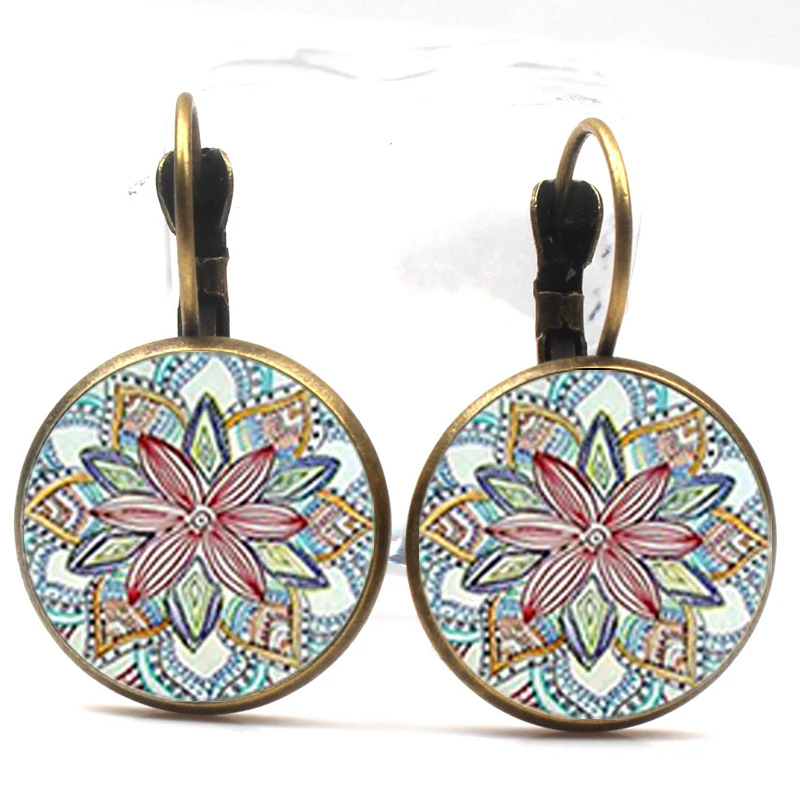 Новый Шарм хна Йога амулет серьги буддизм винтажное ювелирное изделие Мандала
