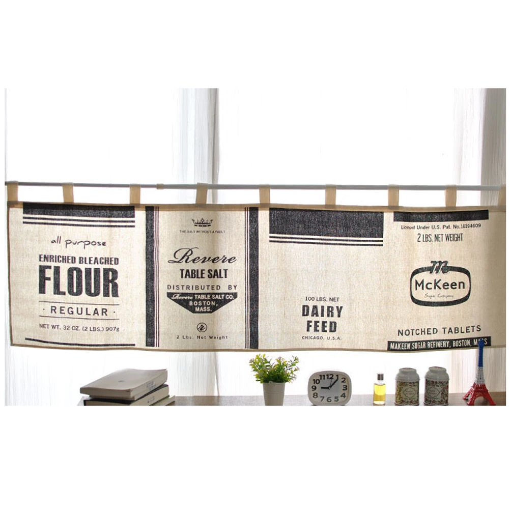 Vintage Style Kitchen Short Curtains Cotton Window Valances for | Дом и сад