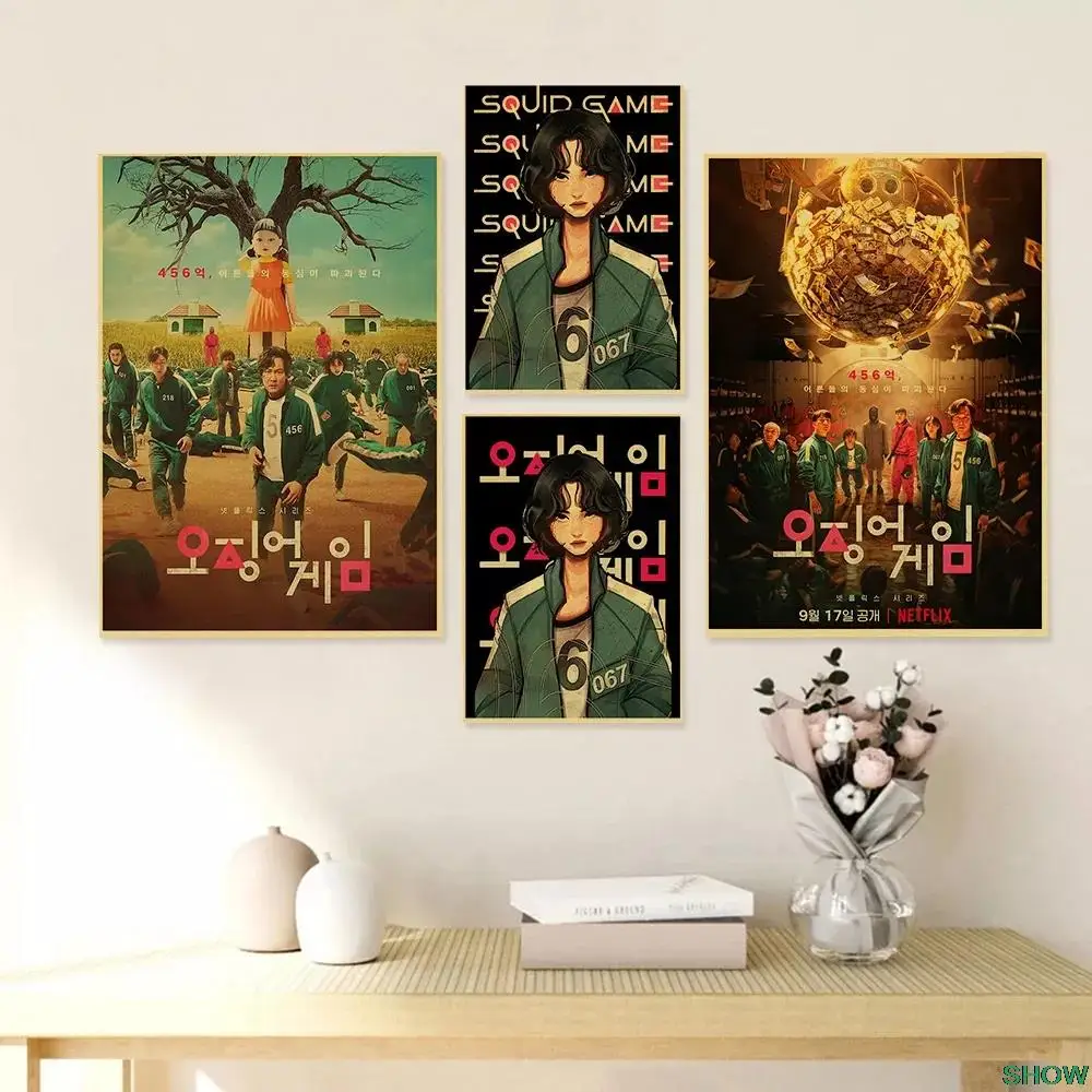 

Popular TV Show Squid Game Villain Vintage Canvas Painting Posters Number 067 Jung Ho Home Wall Art Decoration Poster Pictures