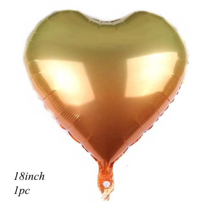 1PC orange heart 1 шт. 18/22 дюйма металлические звезды и сердце 4D диско градиент цвета шары для свадьбы и дня рождения вечерние детские Душ Декор реквизит для фотосессии принадлежности - Цвет: 1PC orange heart