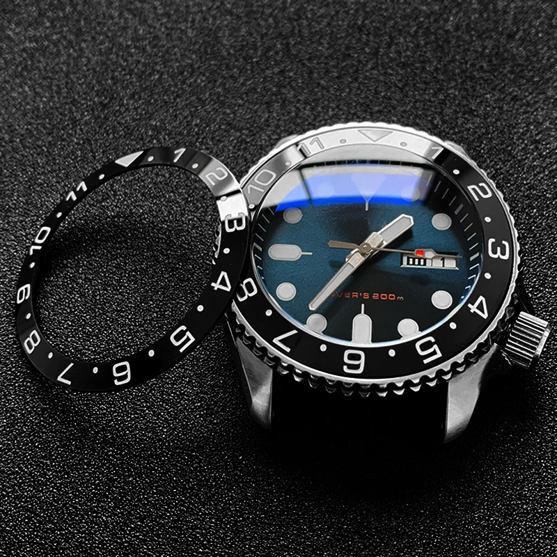

Luminous Sloped Ceramic Bezel insert Slopping bezel 38*30.6mm For Seiko SXK007 MOD watch parts