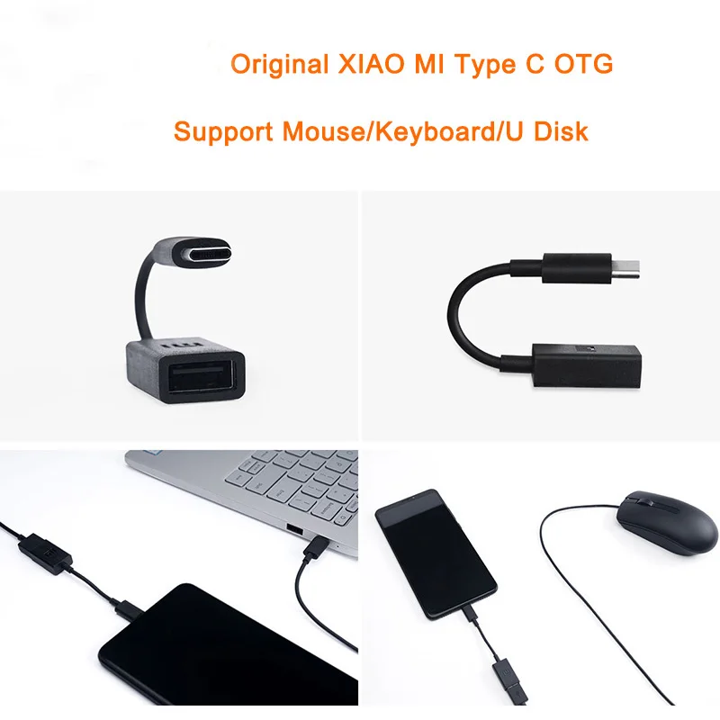 Оригинальный кабель для передачи данных XIAOMI USB Type C OTG поддержка клавиатуры мыши