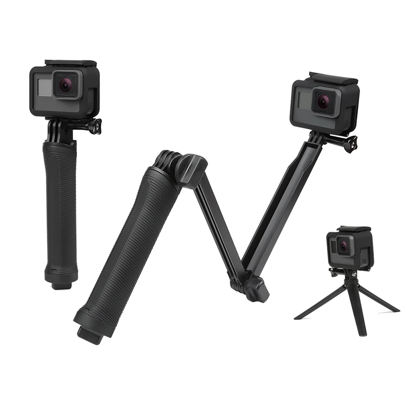 Трехсторонний штатив монопод для Go pro аксессуары Gopro Hero 4 2 3 + SJ4000 трехсторонний
