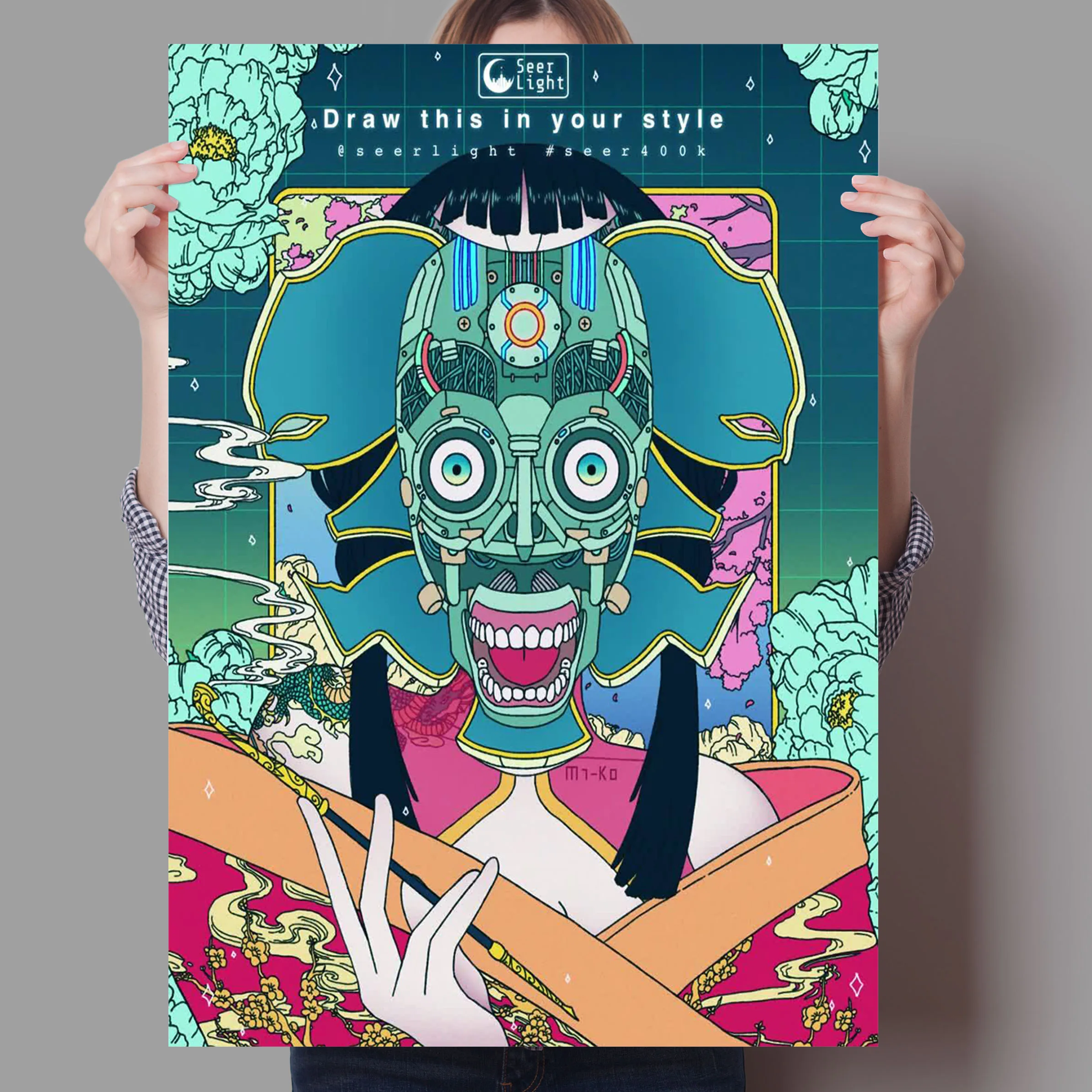 Постер Seerlight Аниме Фигурка города ночное украшение художественный декор