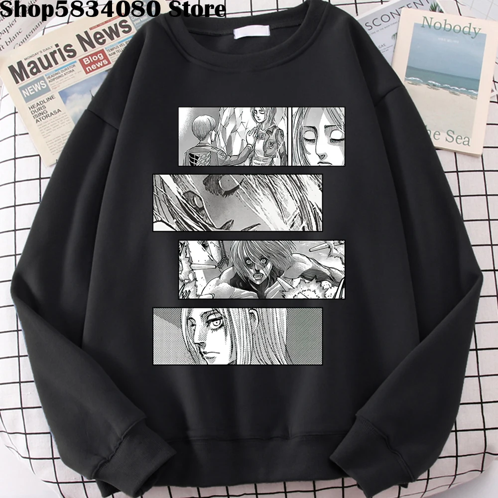 

Fashion Anime Attack on Titan Printed Long Sleeve Hoodie Men Women Tops Manga Attack on Titan Eye Hoodies Women Harajuku Clothes
