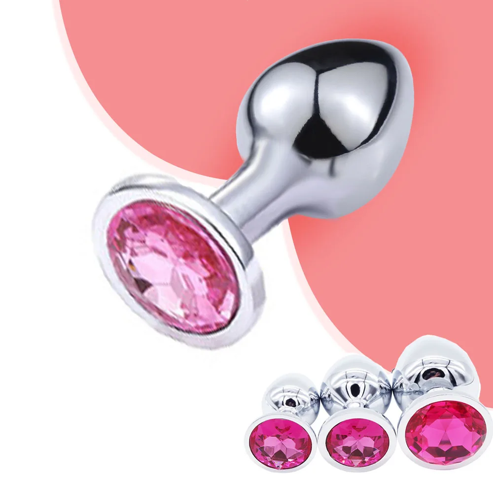 3 шт./лот анальная пробка с кристаллом из нержавеющей стали стимулятор Анальная