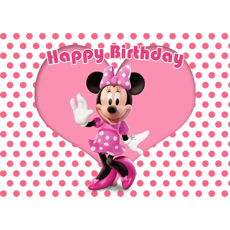 Pa&ntilde;o de Minnie de Disney para fiesta de cumplea&ntilde;os, decoraci&oacute;n Interior de pared con decoraci&oacute;n de retrato, p&oacute;ster, regalo para ni&ntilde;a, estudio fotogr&aacute;fico-3