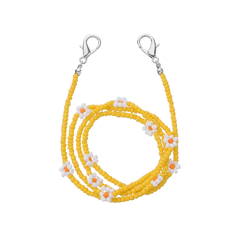 

New Product Colorful Flower Bead Glasses Chain Fashion Daisy Flower Anti-lost Mask Chain Girls Women