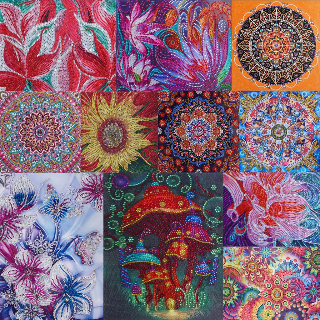 5D алмазная живопись особой формы вышивка сделай сам мандала цветок растения