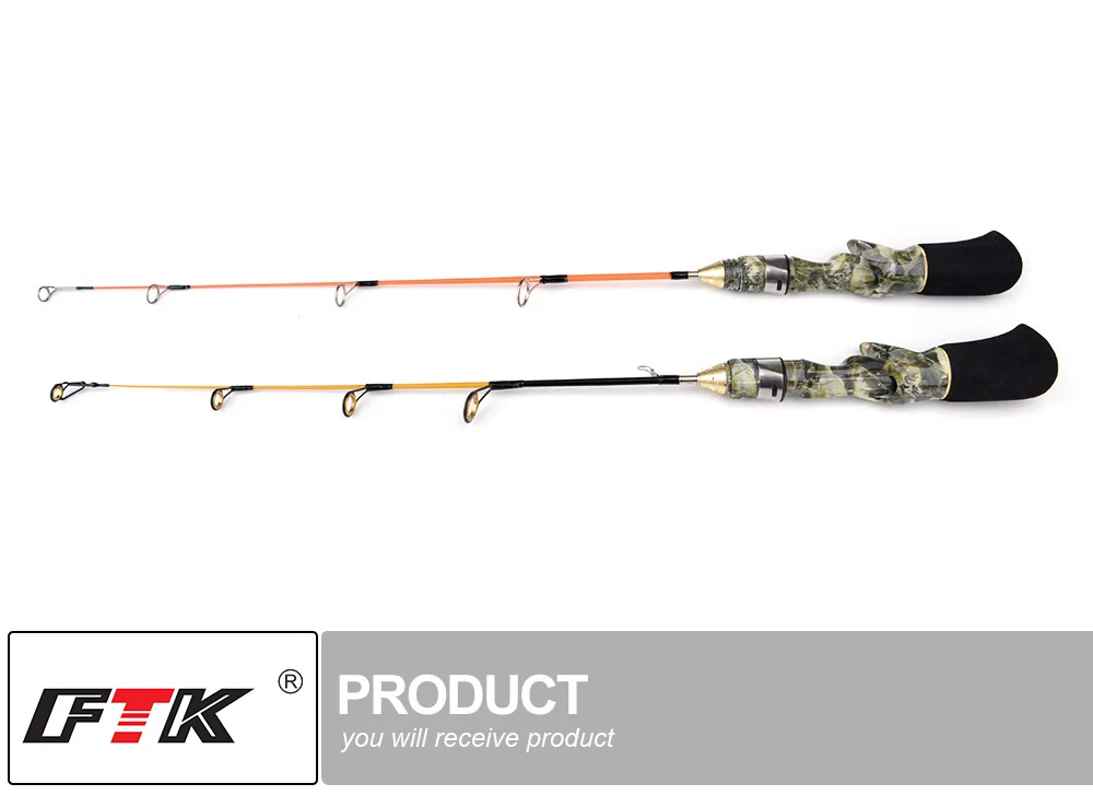 FTK New Winter Ice Fishing Rod Lightweight Hard/Soft Pole Portable 8 Styles Fishing Tackle Supplies
