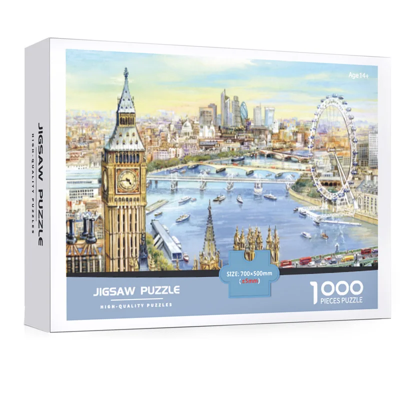 

Adult Paper 1000 Pieces Puzzle Foreign Trade Neutral English Packaging Letter Partition Tips
