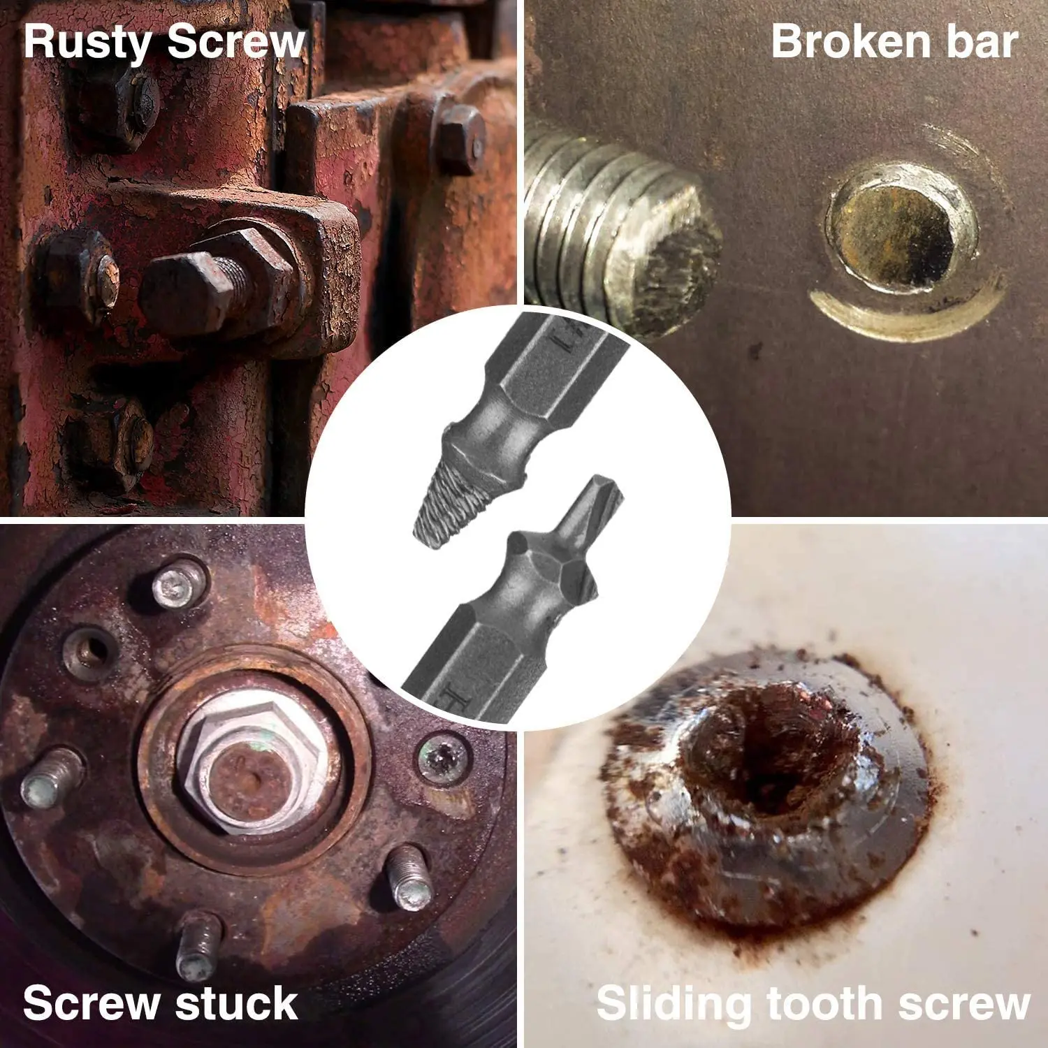 

4/5/6pcs Damaged Screw Extractor Drill Bit Extractor Drill Set Broken Speed Out Bolt Extractor Bolt Stud Remover Tool