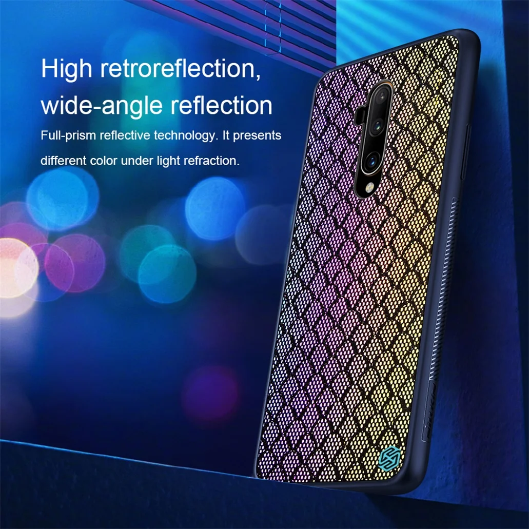 Чехол для OnePlus 7T Pro чехол NILLKIN Twinkle чехол из полиэфирной сетки Светоотражающая защитная задняя панель для телефона чехол для OnePlus 7T Pro Чехол