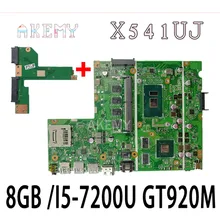 X541UVK motherboard 8GB RAM/I5-7200U/AS GT920M/V2G mainboard For Asus X541UVK X541UJ X541UV X541U F541U laptop motherboard