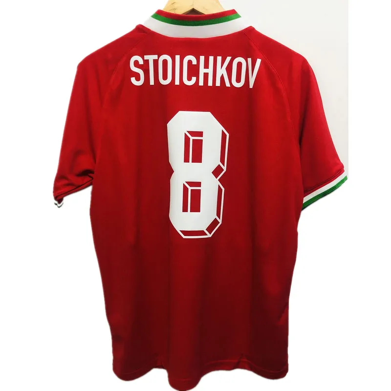 

1994 Болгария футбол Джерси No.8 Stoichkov No.3 IVANOV 94 футболка для мужчин