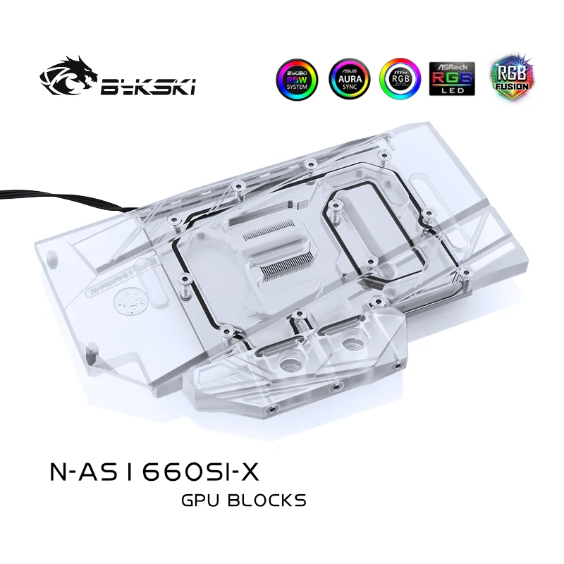 Bykski GPU кулер для ASUS GTX1660 O6G SI водяное охлаждение Grphics карта полное покрытие водный